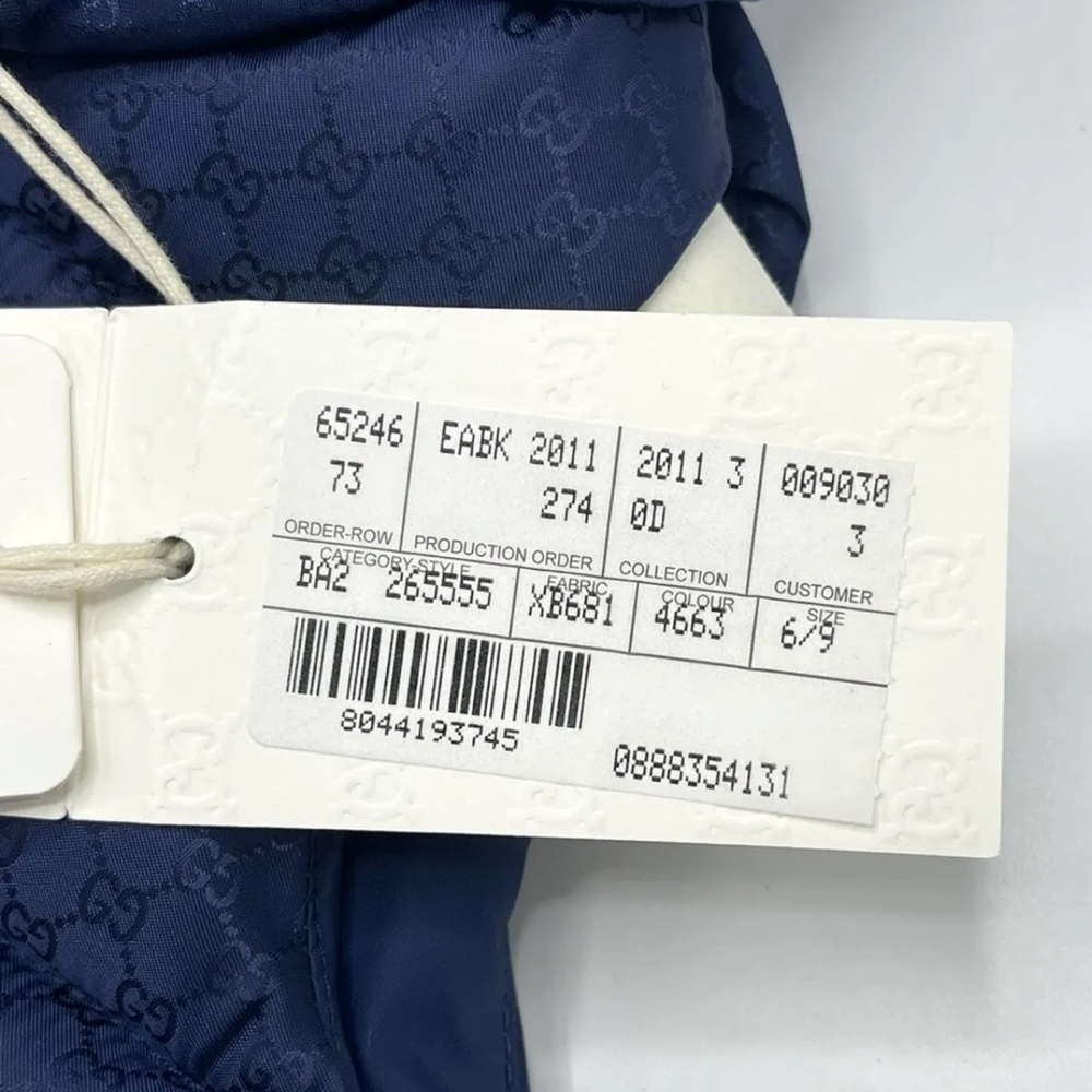 Gucci GG Kids 2011 Navy Blue Hooded Vest Size 9-12 Months GG Italy Vintage - Picture 6 of 8